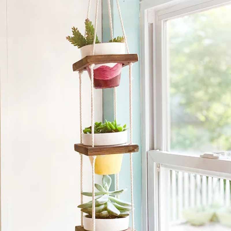 Mini Hanging Window Plant Shelf