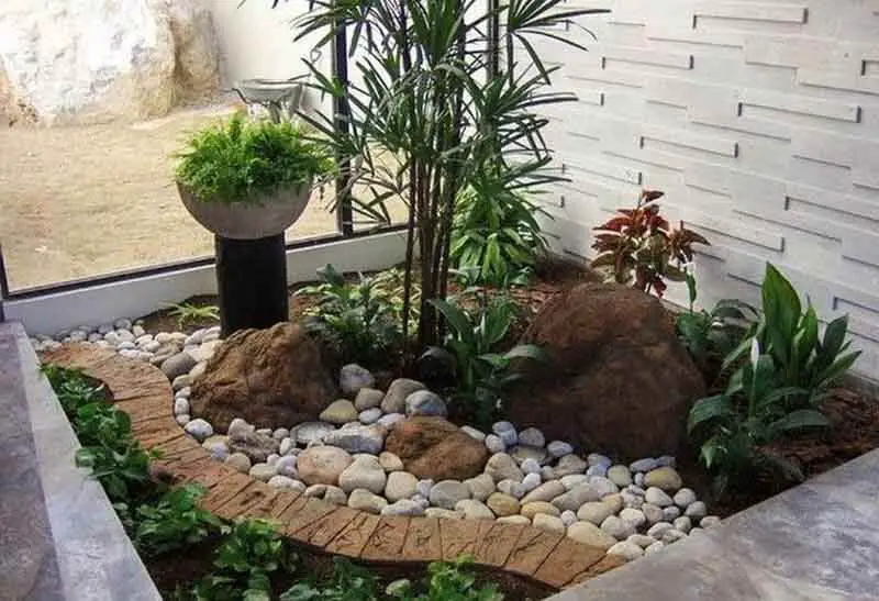 Rock Shapes - Small Corner Rock Garden Ideas